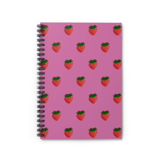 Strawberry Delight Spiral Notebook - Ruled Line