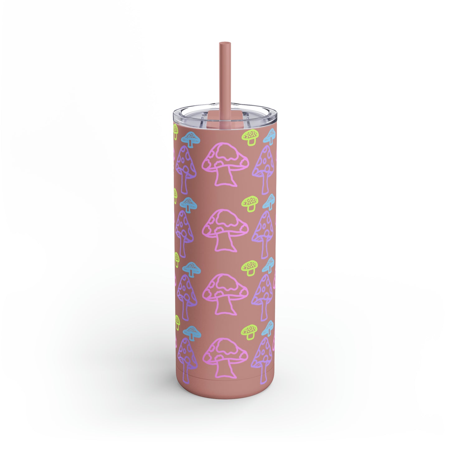 Neon Mushroom Maars Maker Skinny Matte Tumbler, 20oz