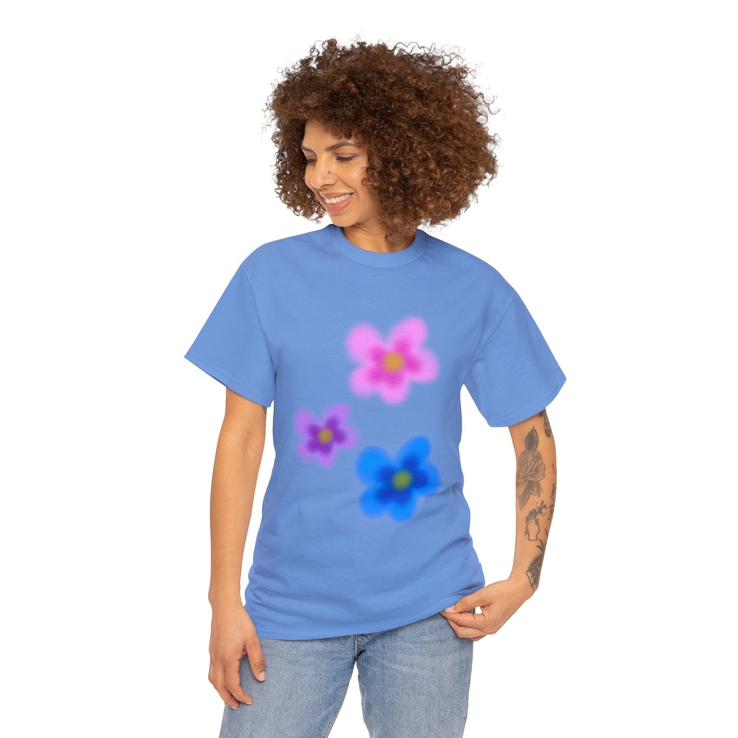 Vivid Flower Unisex Heavy Cotton Tee