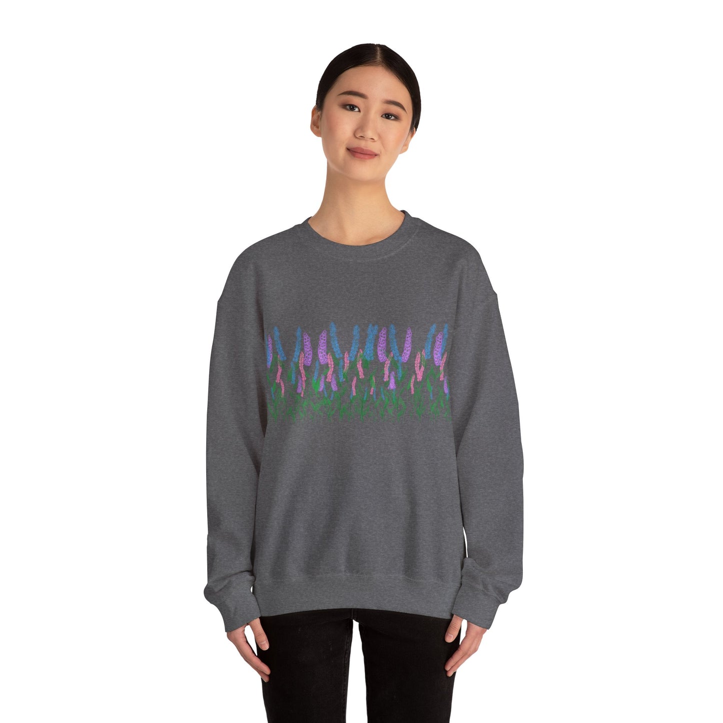 Illustrated Floral Unisex Heavy Blend™ Crewneck Sweatshirt