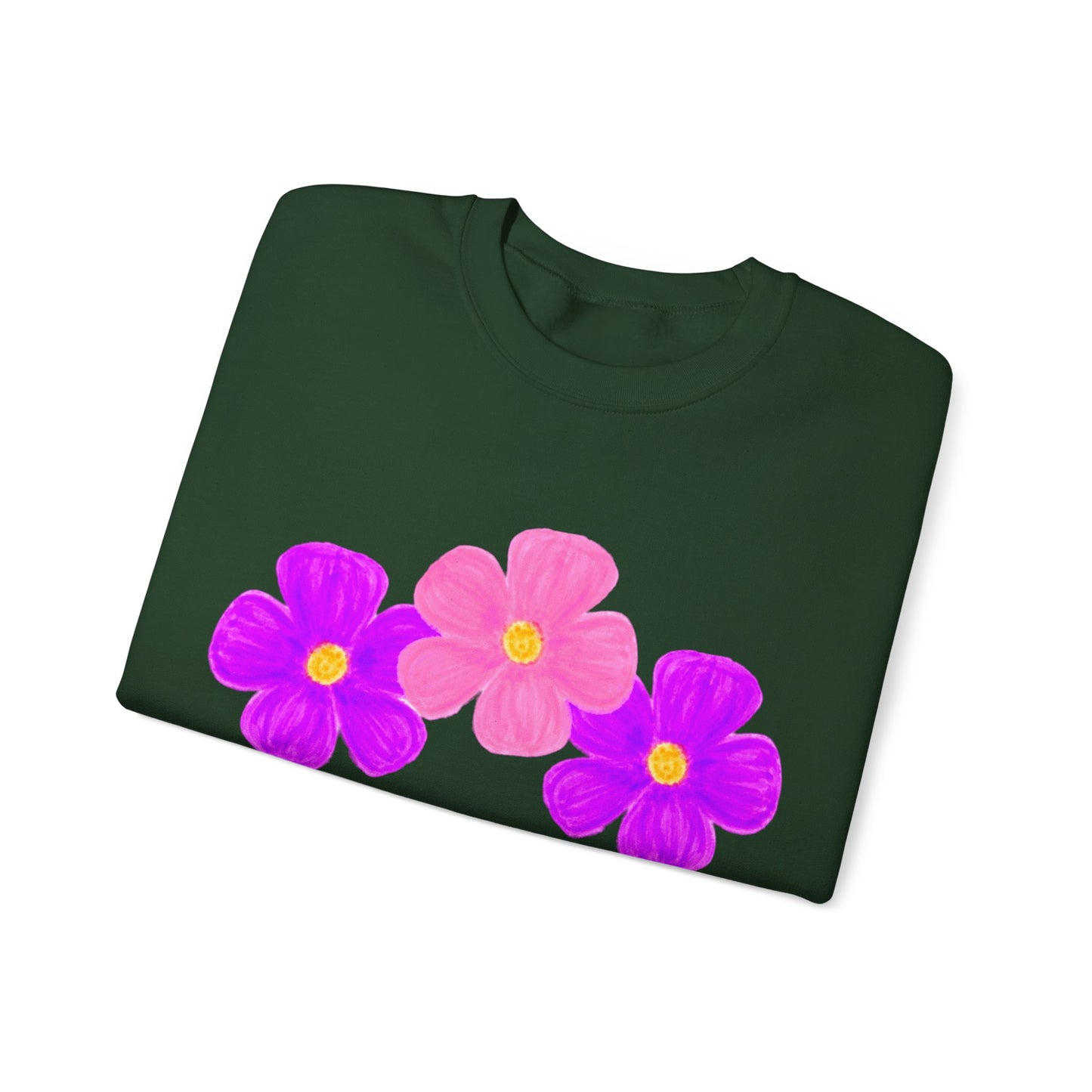 Tri-Flower Unisex Heavy Blend™ Crewneck Sweatshirt