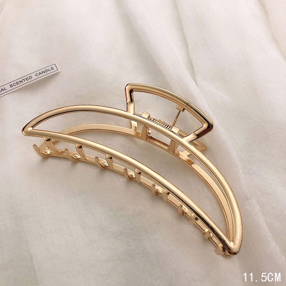 Large Modern Metal Art Hair Claw Clip