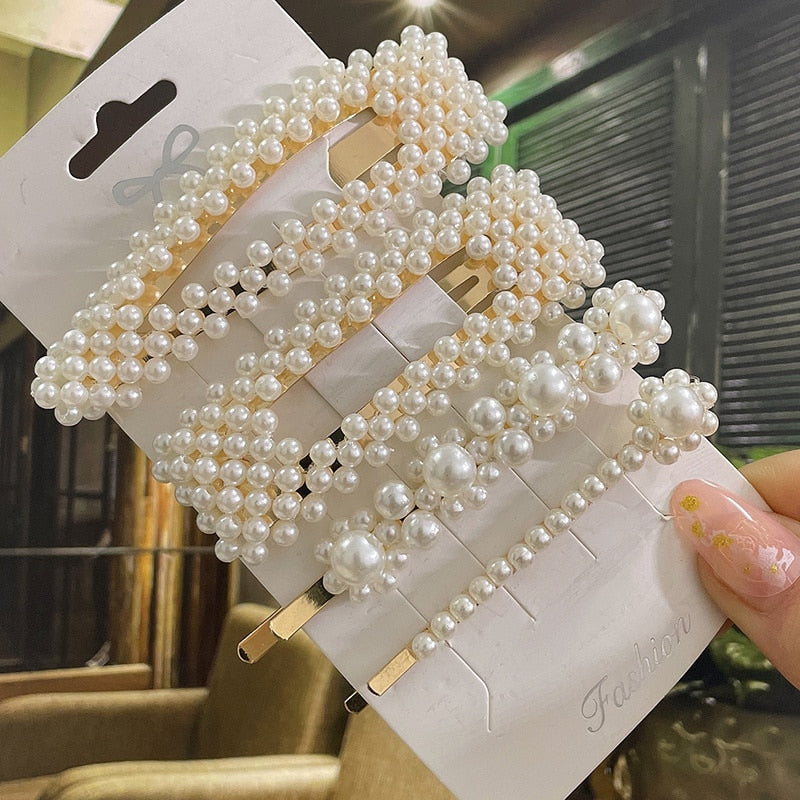 Modern Vintage Pearl Hair Clips
