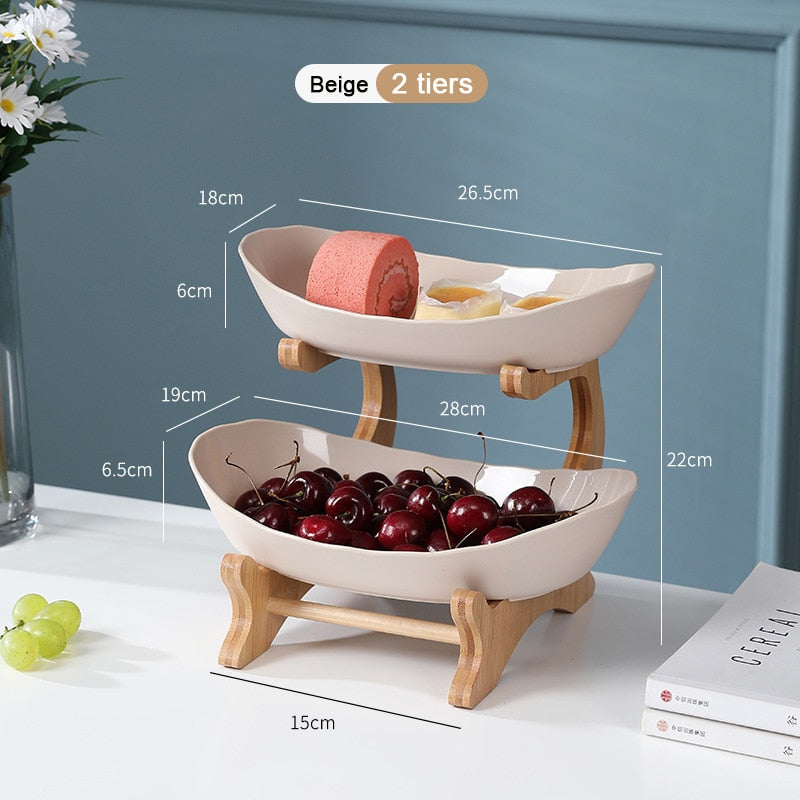 Modern Tiered Plastic Fruit Bowls