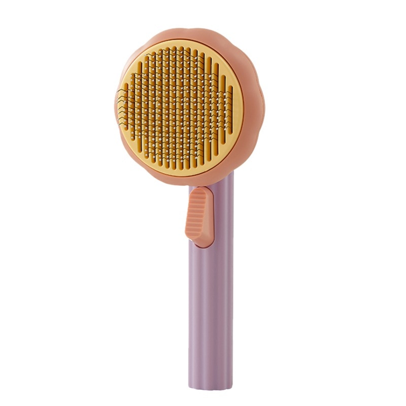 Flower Self Cleaning Pet Brush