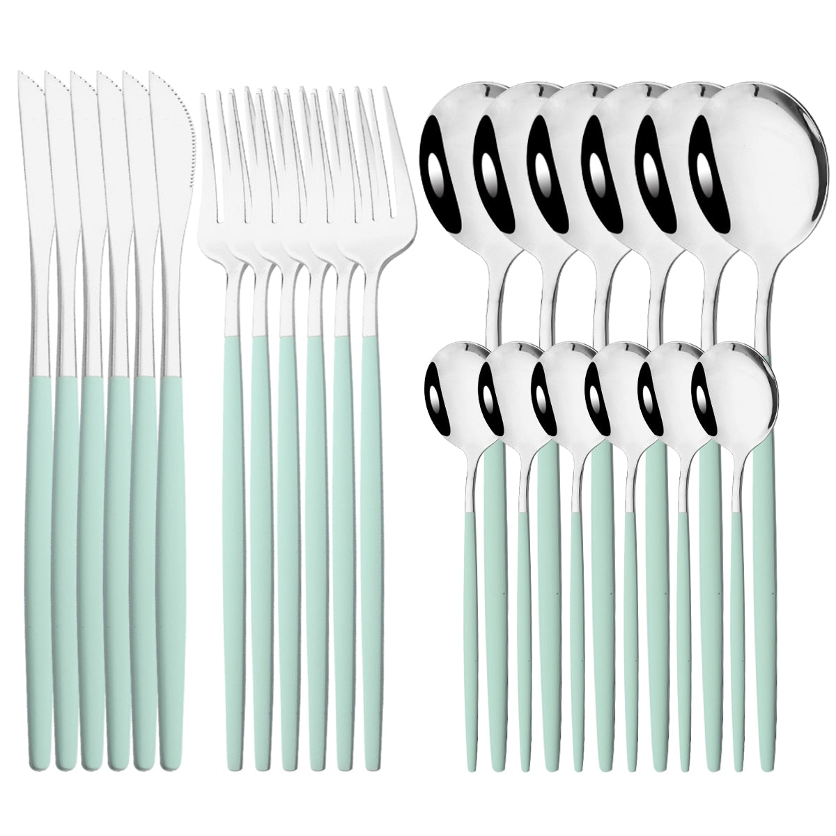 24Pcs Modern Dinnerware Cutlery Set