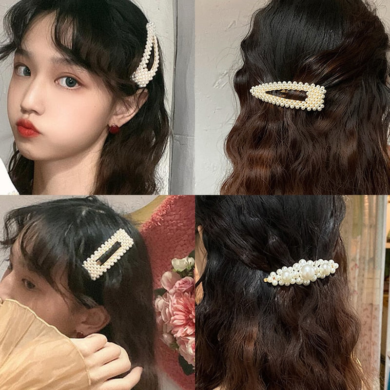 Modern Vintage Pearl Hair Clips