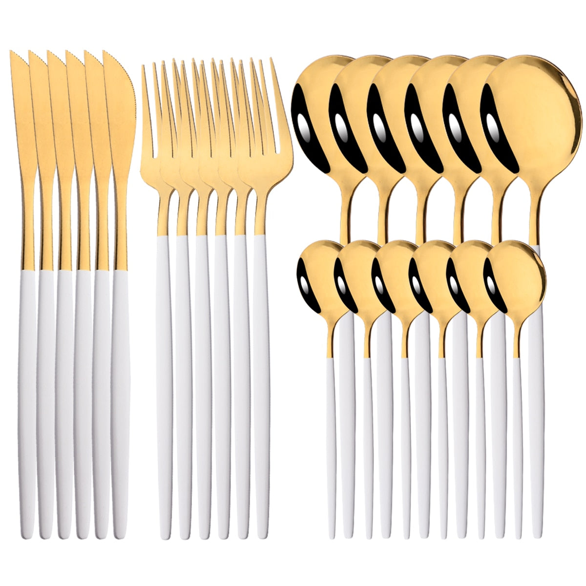 24Pcs Modern Dinnerware Cutlery Set