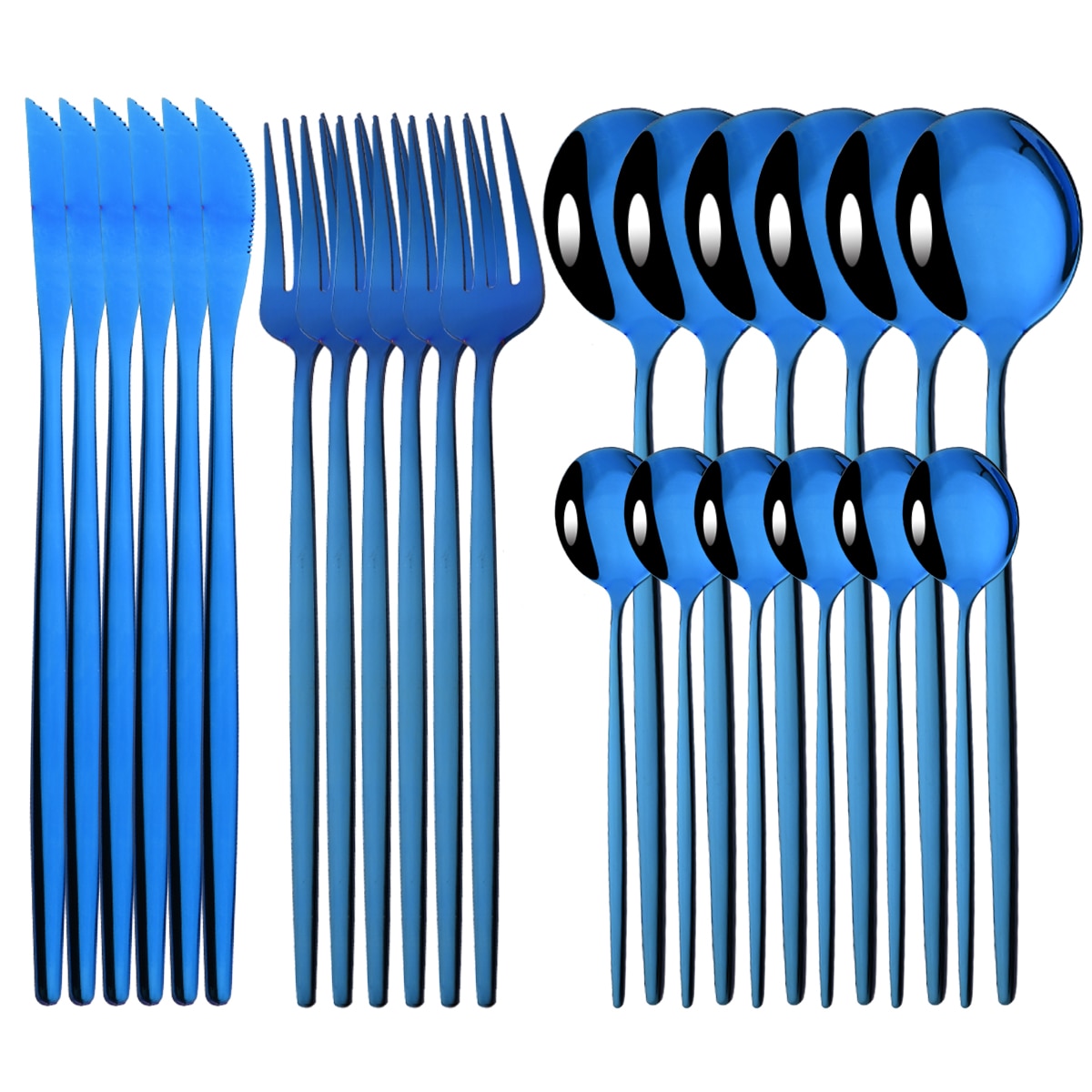 24Pcs Modern Dinnerware Cutlery Set