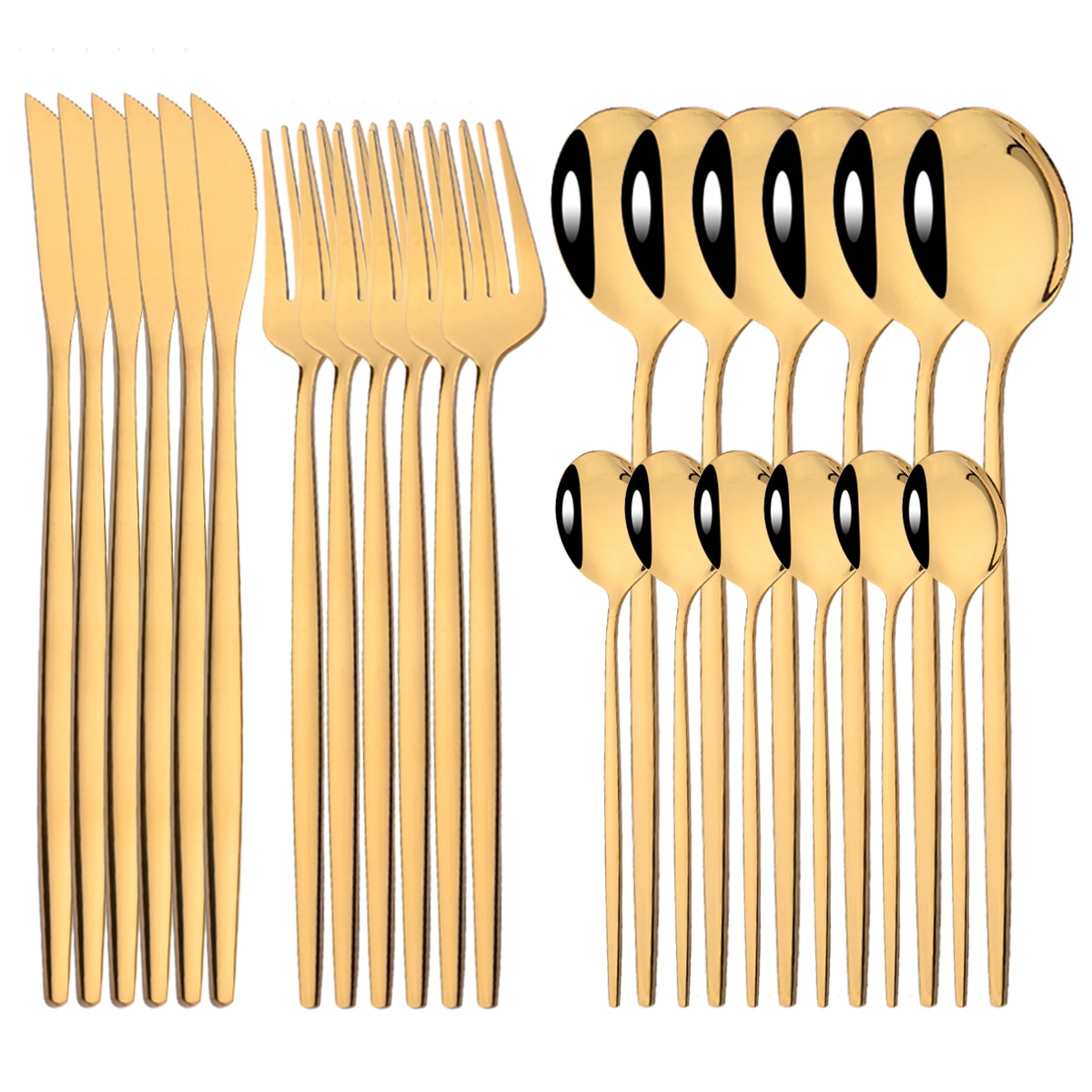 24Pcs Modern Dinnerware Cutlery Set