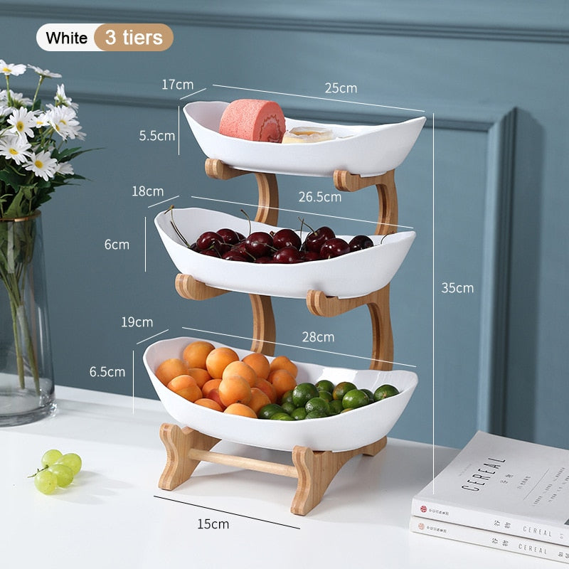 Modern Tiered Plastic Fruit Bowls