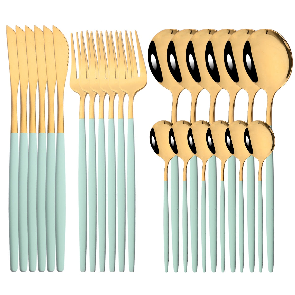 24Pcs Modern Dinnerware Cutlery Set