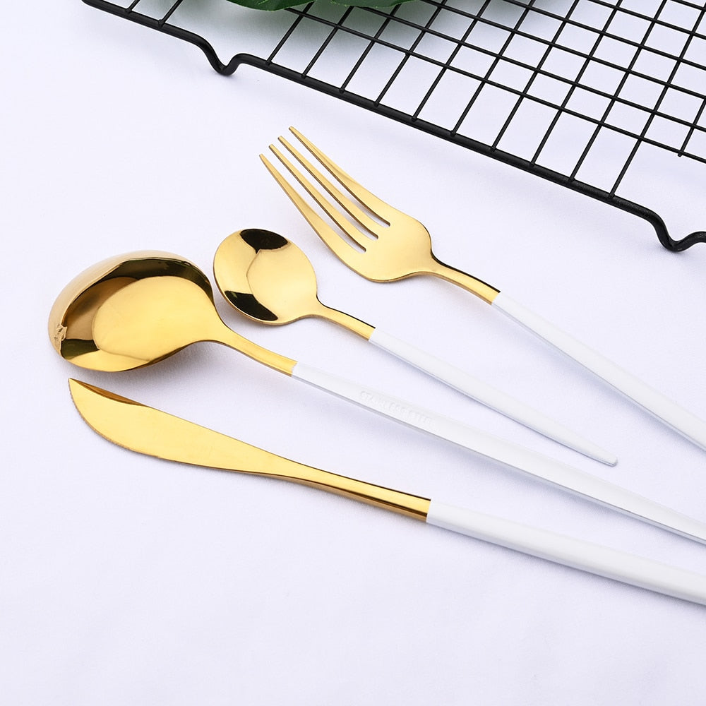 24Pcs Modern Dinnerware Cutlery Set