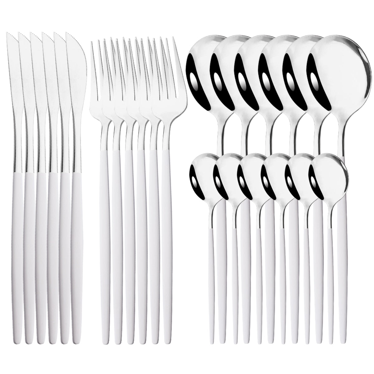 24Pcs Modern Dinnerware Cutlery Set