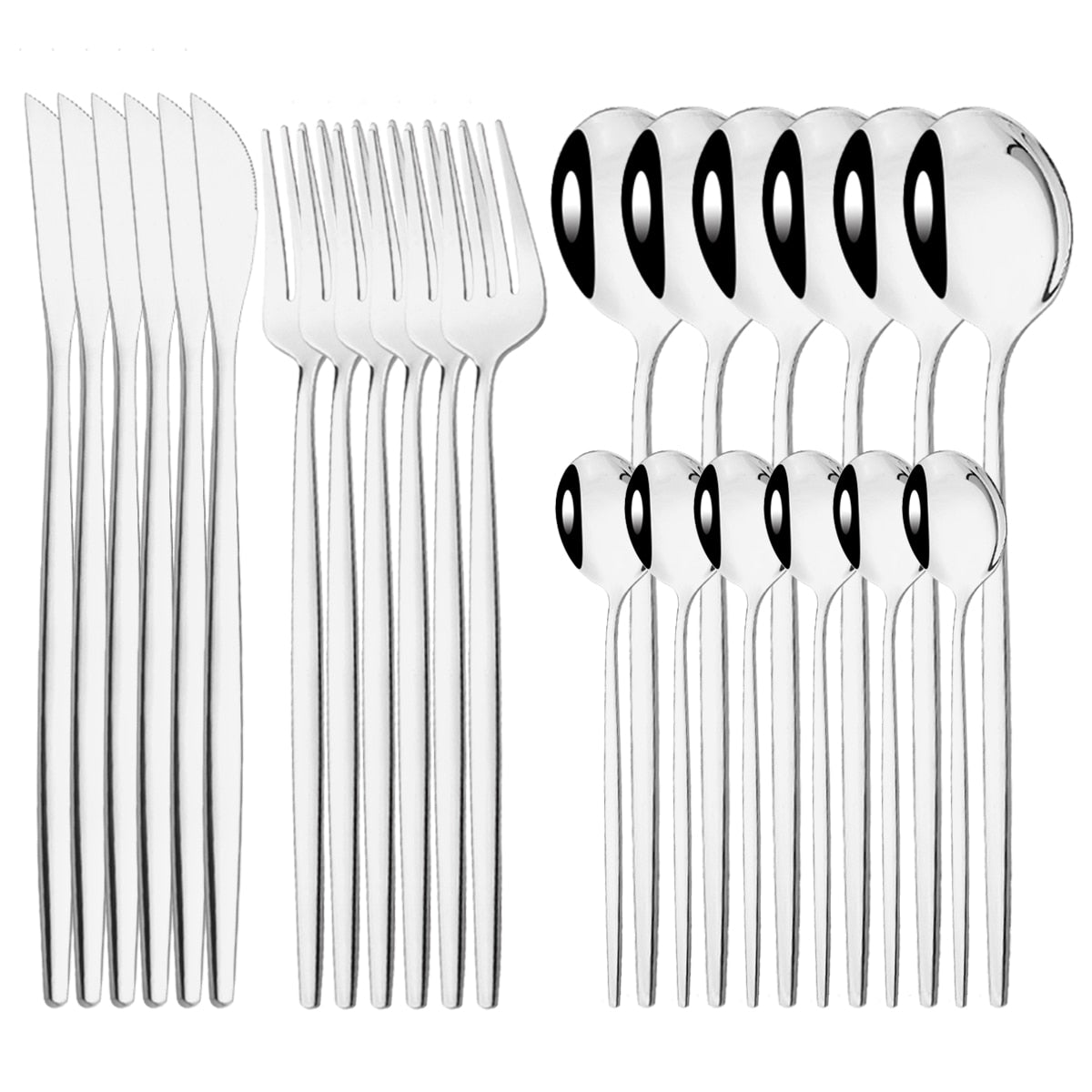 24Pcs Modern Dinnerware Cutlery Set