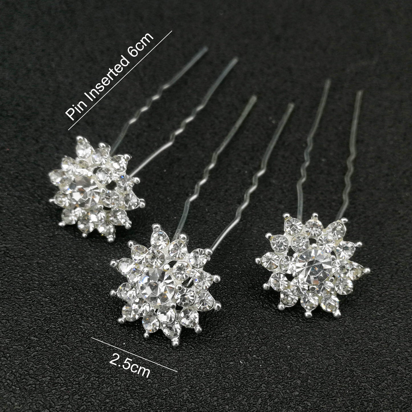 Modern Vintage Pearl/Crystal Metal Pin Hair Clip