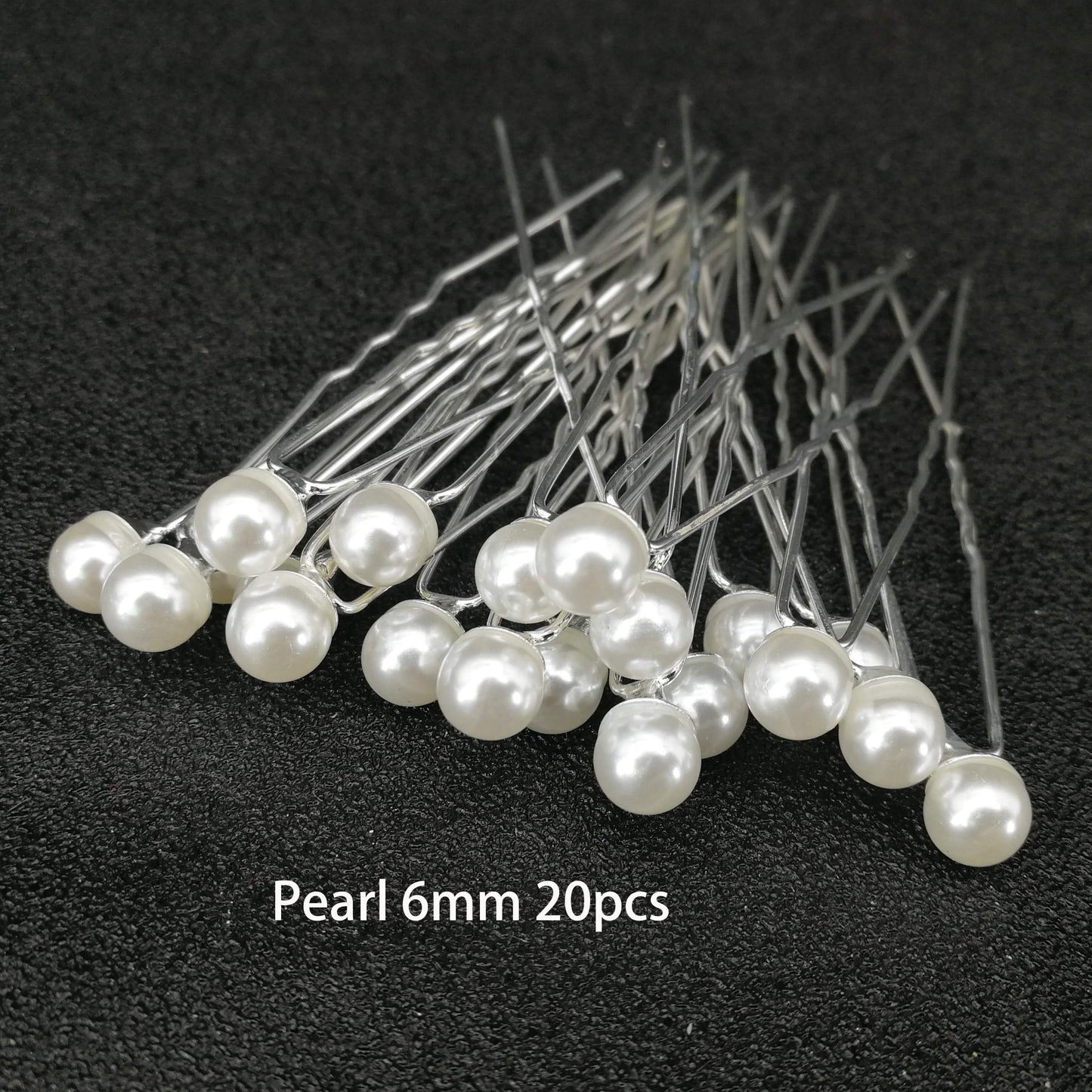 Modern Vintage Pearl/Crystal Metal Pin Hair Clip