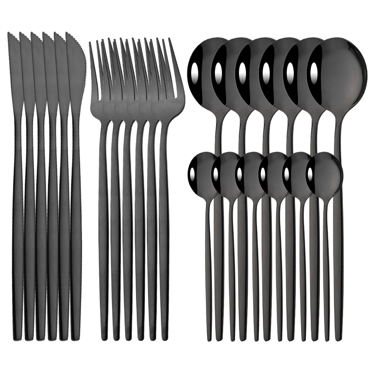 24Pcs Modern Dinnerware Cutlery Set