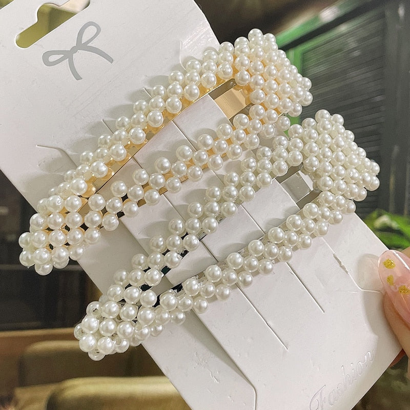Modern Vintage Pearl Hair Clips