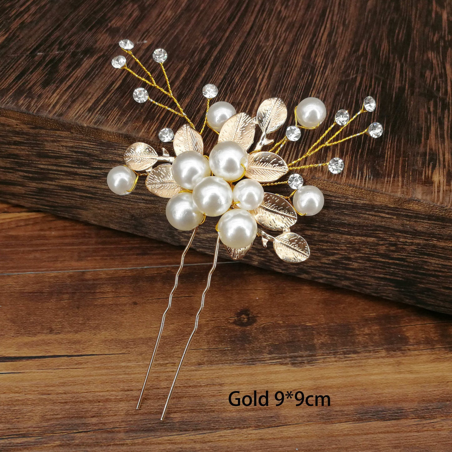Modern Vintage Pearl/Crystal Metal Pin Hair Clip