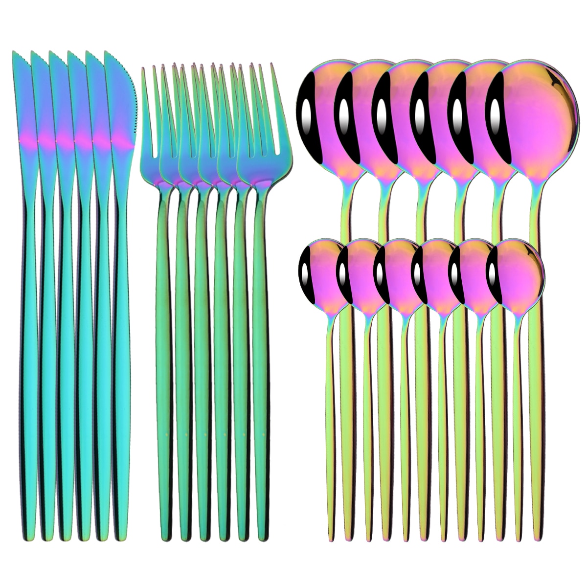 24Pcs Modern Dinnerware Cutlery Set