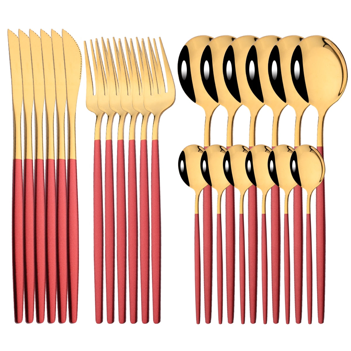 24Pcs Modern Dinnerware Cutlery Set