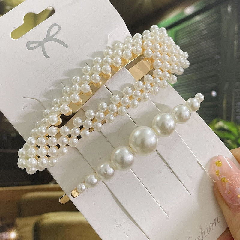 Modern Vintage Pearl Hair Clips