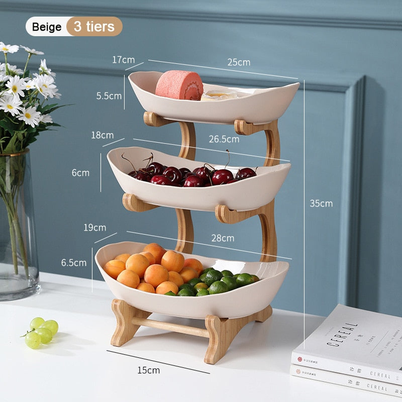 Modern Tiered Plastic Fruit Bowls