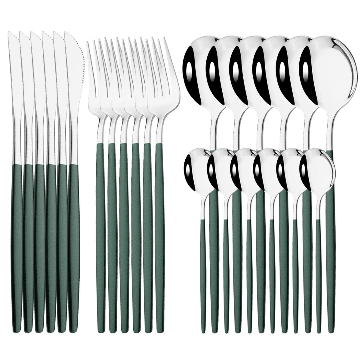 24Pcs Modern Dinnerware Cutlery Set