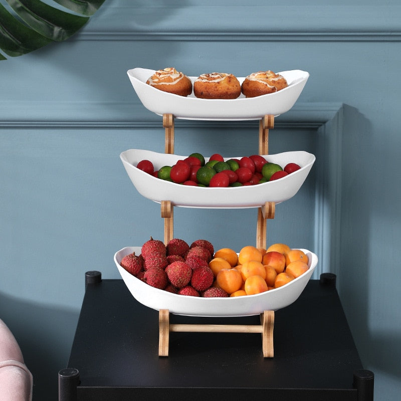 Modern Tiered Plastic Fruit Bowls