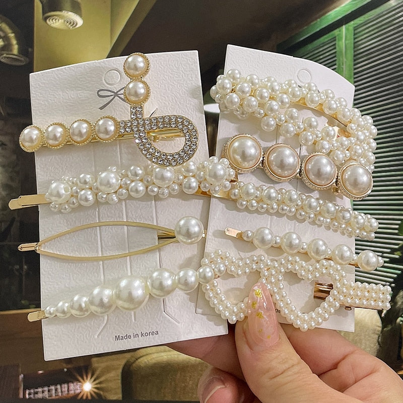 Modern Vintage Pearl Hair Clips