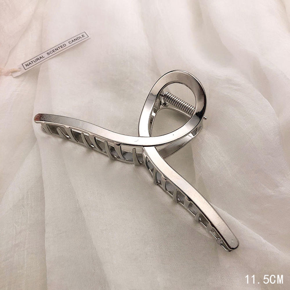 Large Modern Metal Art Hair Claw Clip