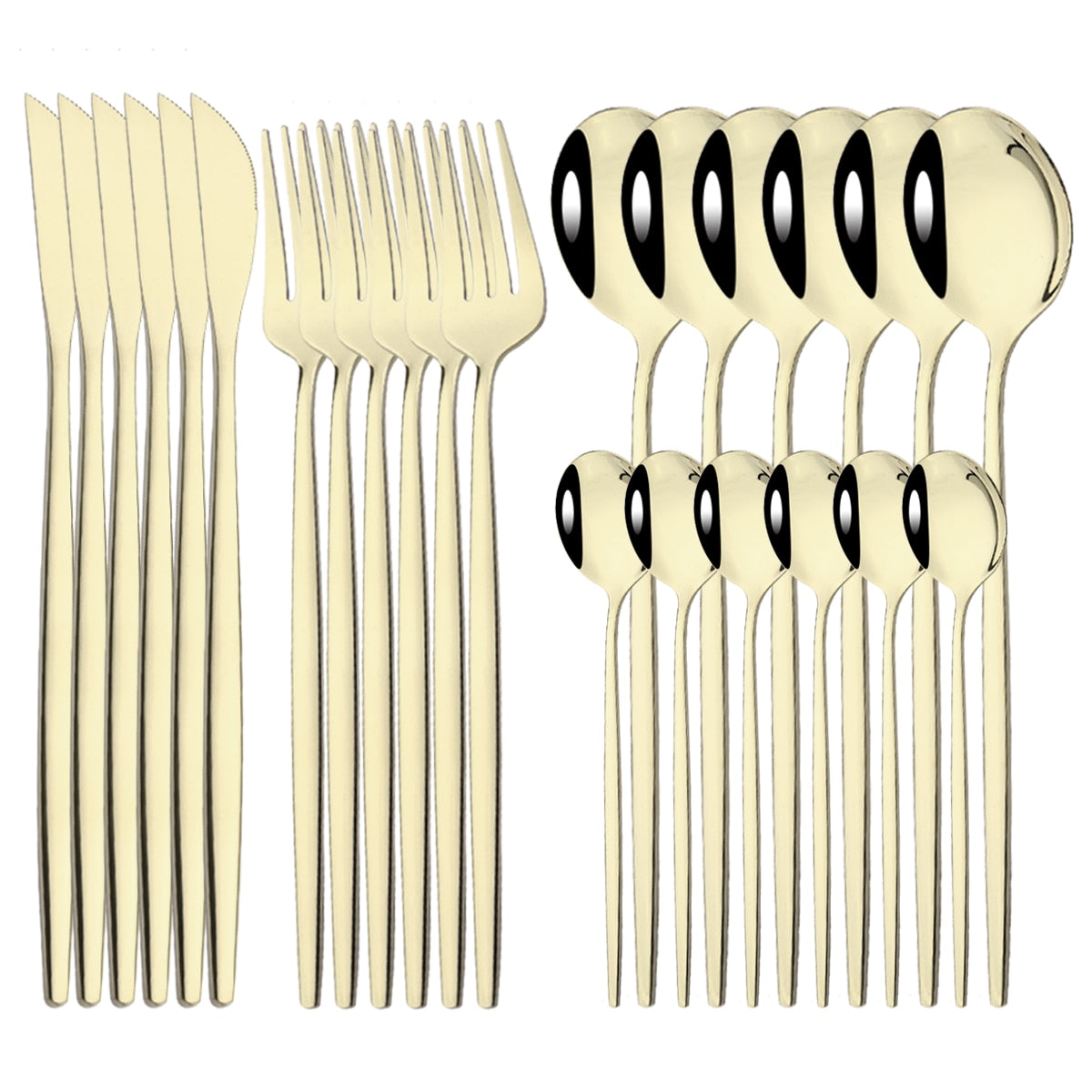 24Pcs Modern Dinnerware Cutlery Set