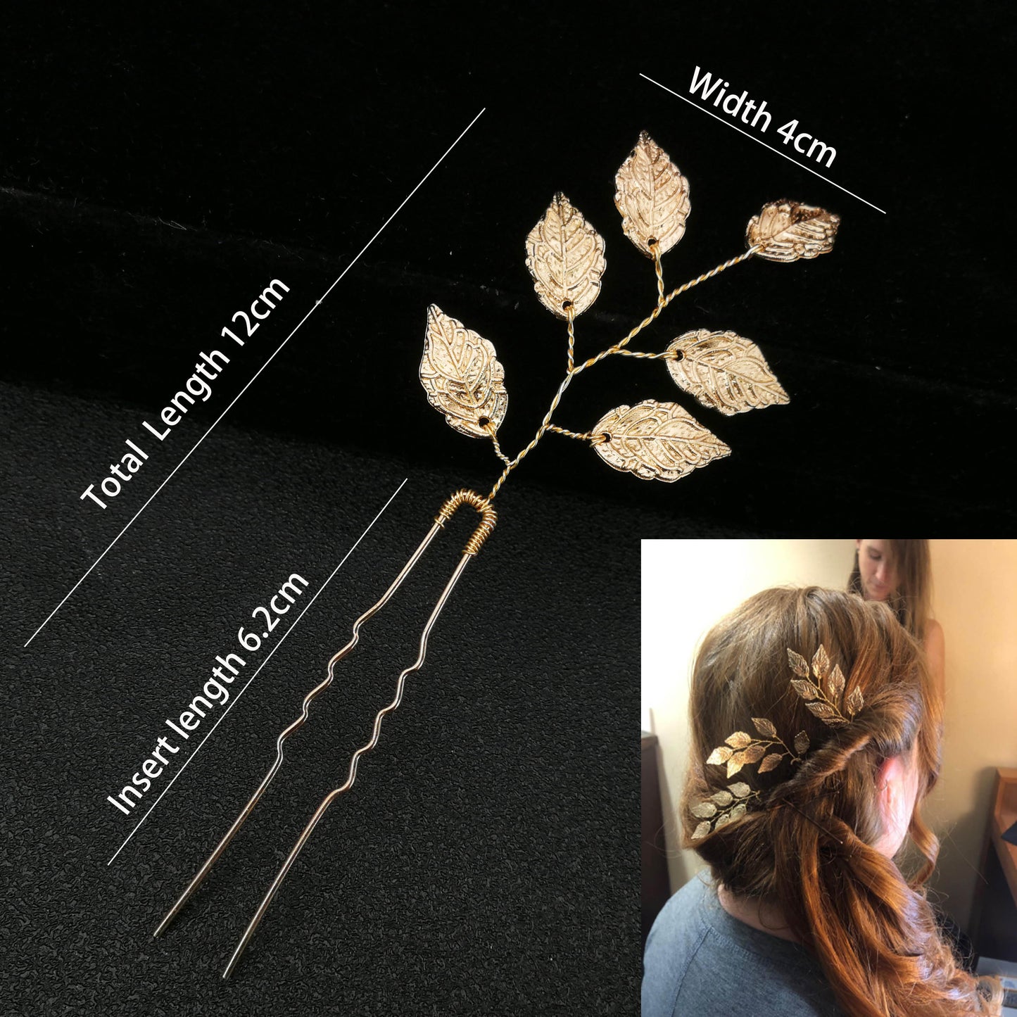 Modern Vintage Pearl/Crystal Metal Pin Hair Clip
