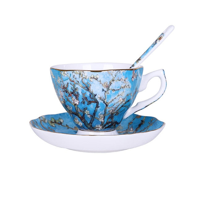 Van Gogh Art Tea Cups And Saucers