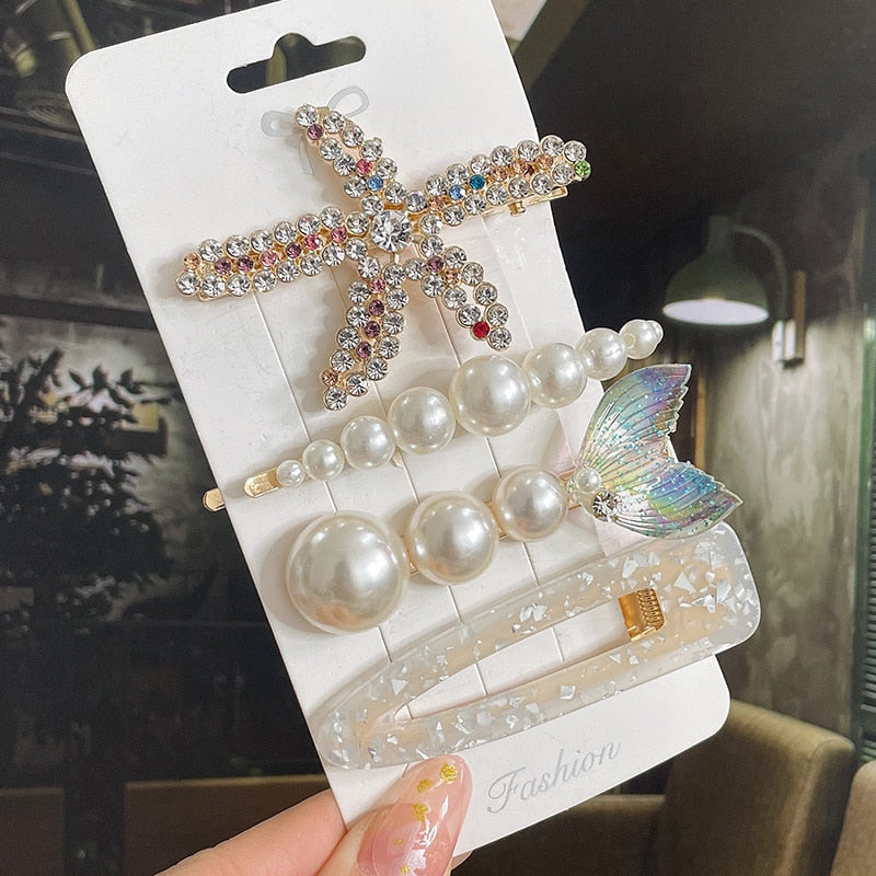 Modern Vintage Pearl Hair Clips