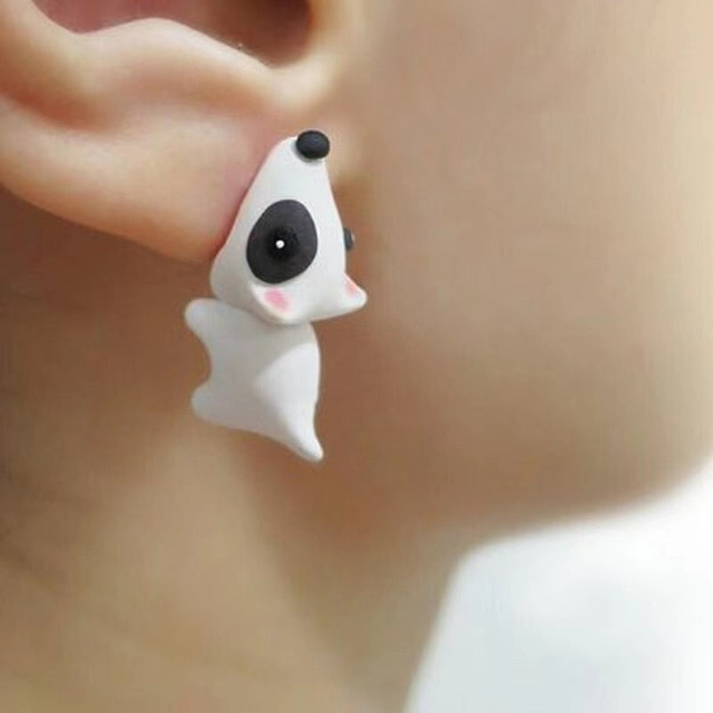 1Pair Cute Animal Biting Stud Earrings