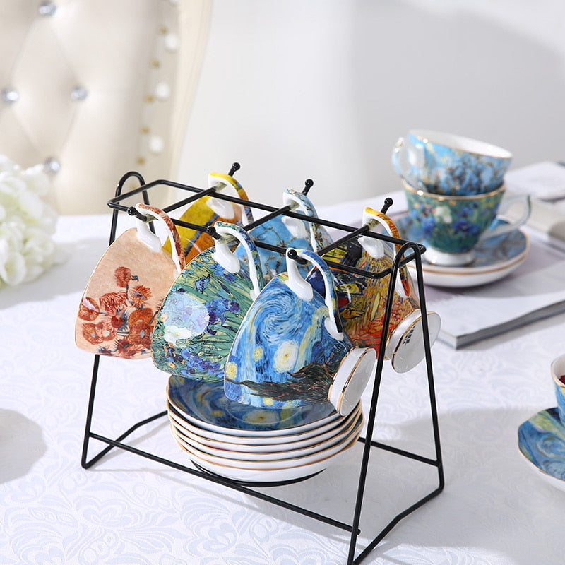 Van Gogh Art Tea Cups And Saucers