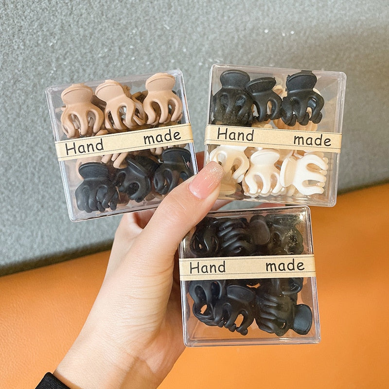 10pcs Modern Matte Mini Hair Clips