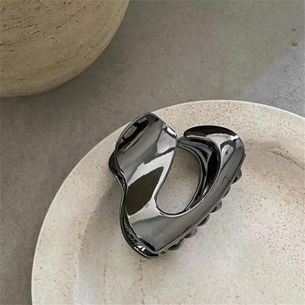 Large Modern Metal Art Hair Claw Clip