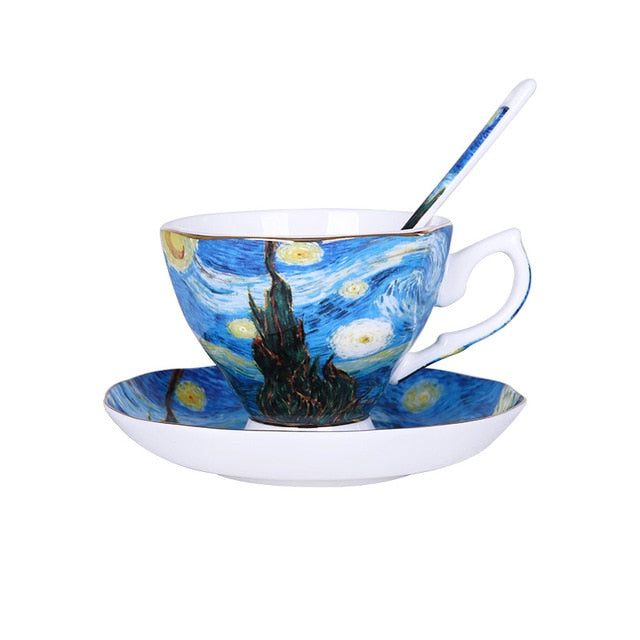 Van Gogh Art Tea Cups And Saucers