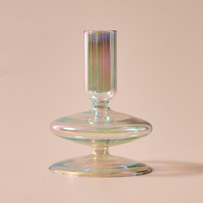 Rainbow Iridescent Candle Holders