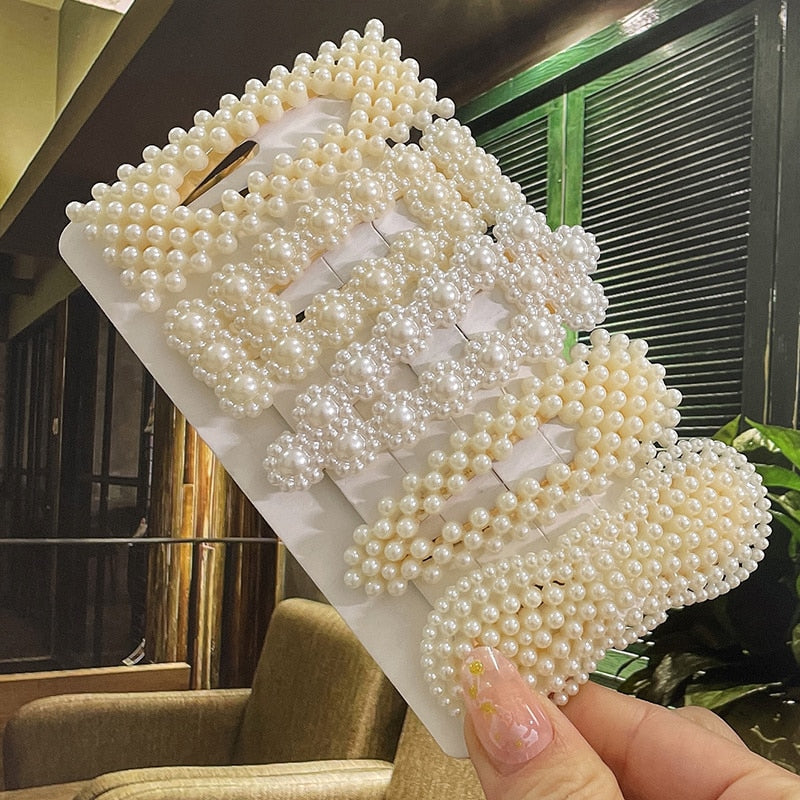 Modern Vintage Pearl Hair Clips