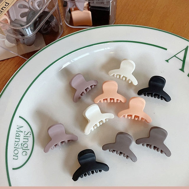 10pcs Modern Matte Mini Hair Clips