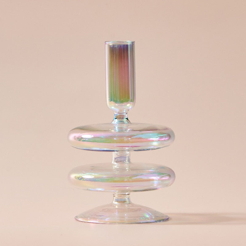 Rainbow Iridescent Candle Holders