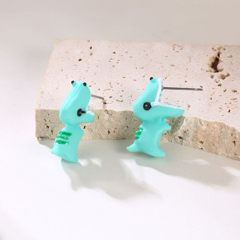 1Pair Cute Animal Biting Stud Earrings