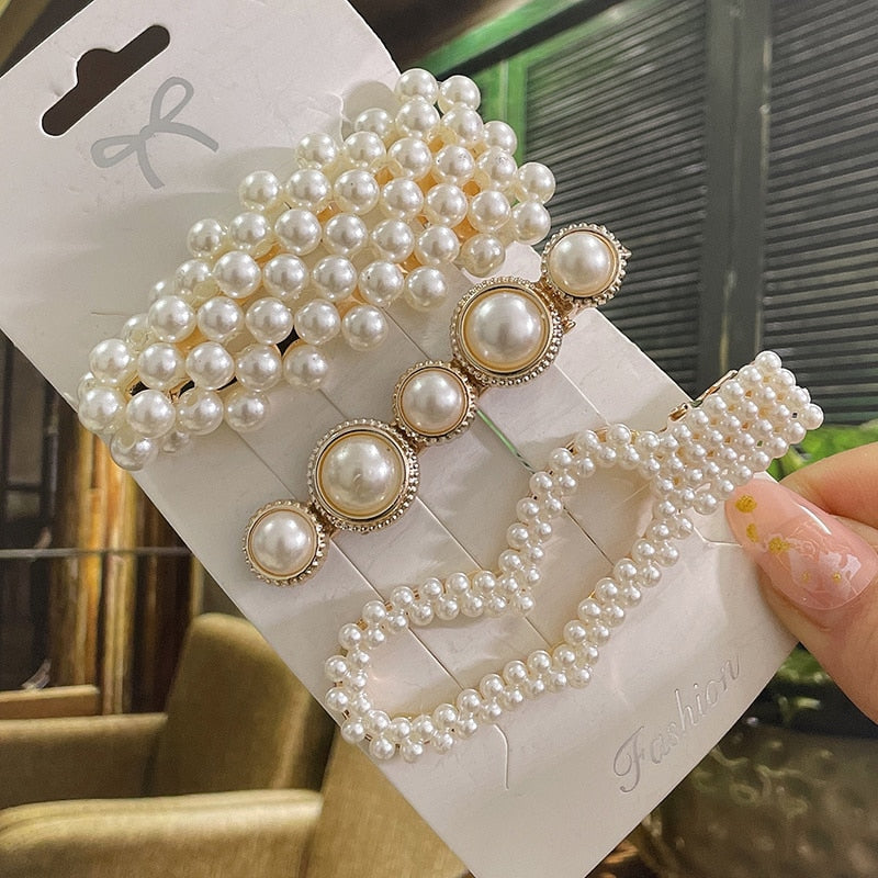 Modern Vintage Pearl Hair Clips