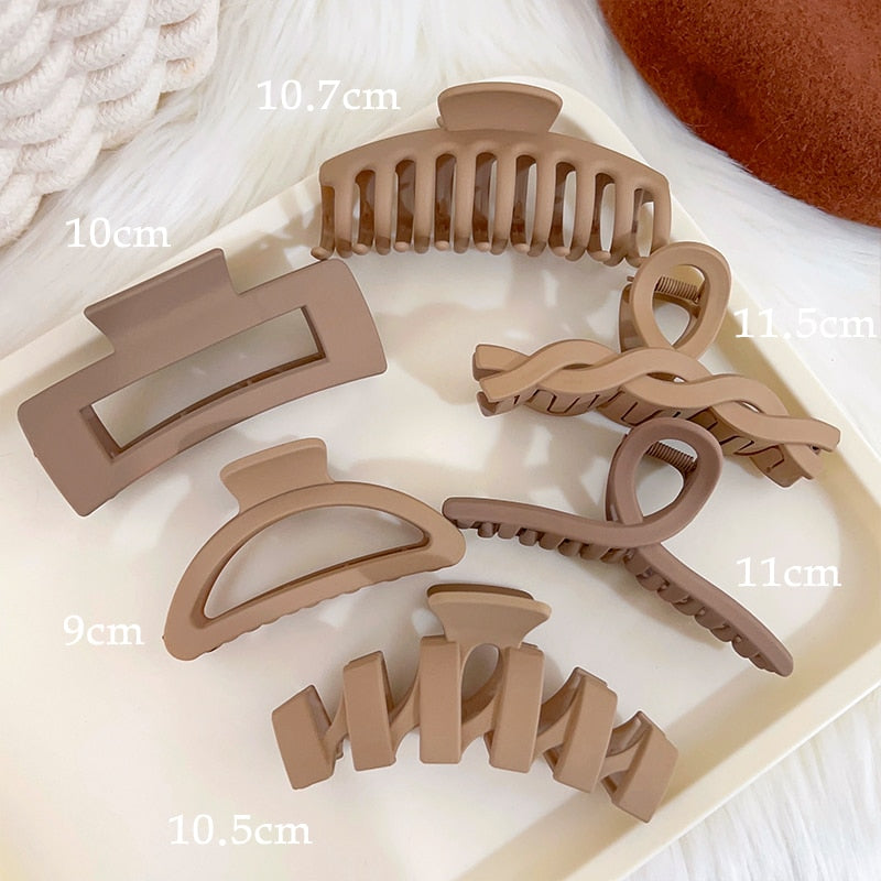 Neutral Y2k Style Claw Hair Clips