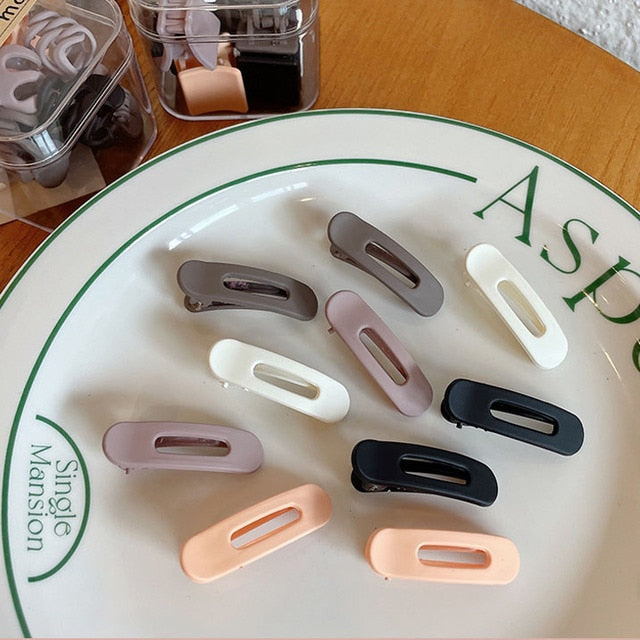 10pcs Modern Matte Mini Hair Clips