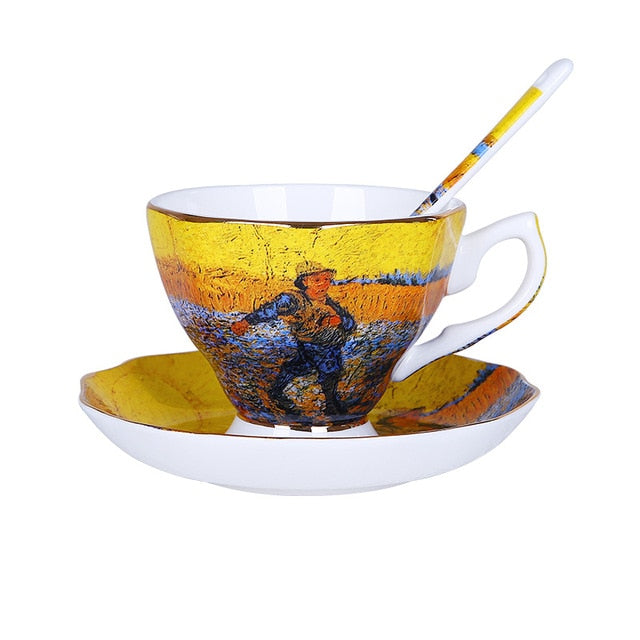 Van Gogh Art Tea Cups And Saucers